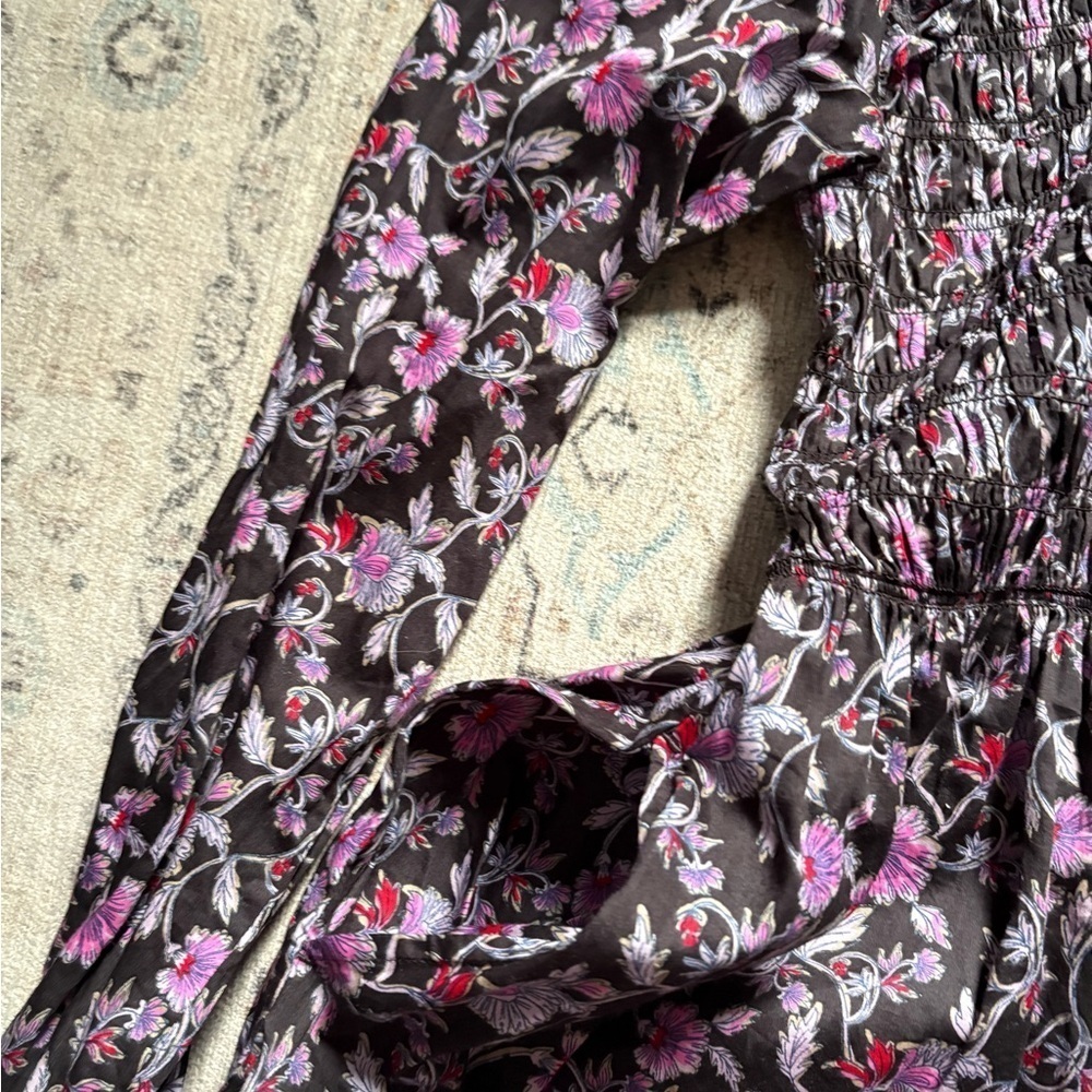 GAP Pink and Black A-line Dress with Ruffled Tiers - Picture 2 of 3